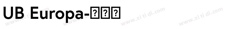UB Europa字体转换
